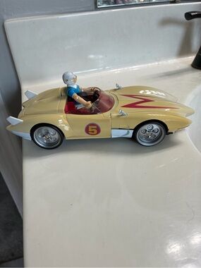 Vintage Speed Racer Mach 5 action vehicle with figurine